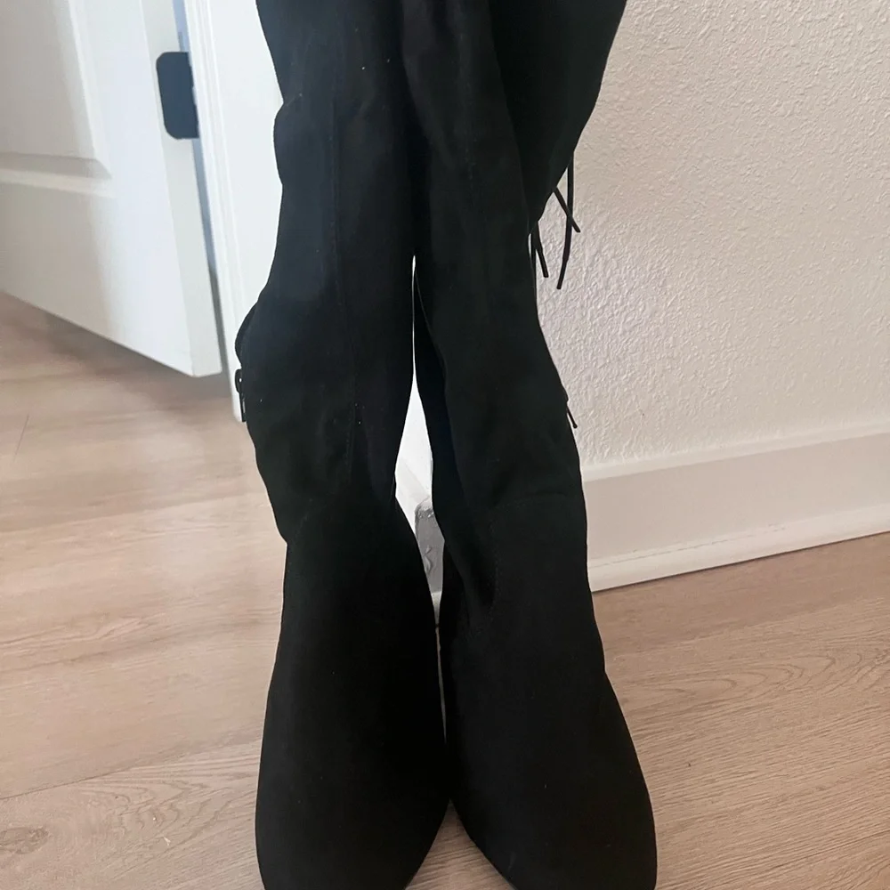 Fashion Nova Black Over-the-Knee Boots